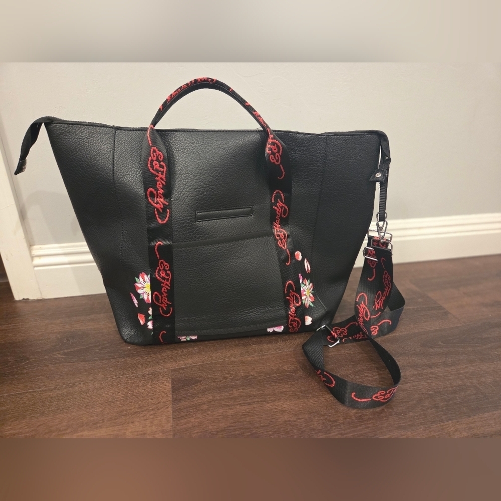 Nwt Y2k Ed Hardy Large Weekender Duffle Travel Bag “Love Kills Slowly” View 3